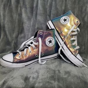 Girls iridescent high tops